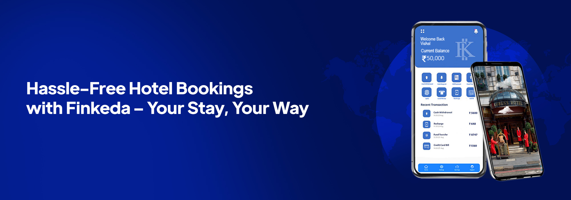 hotel booking page banner copy