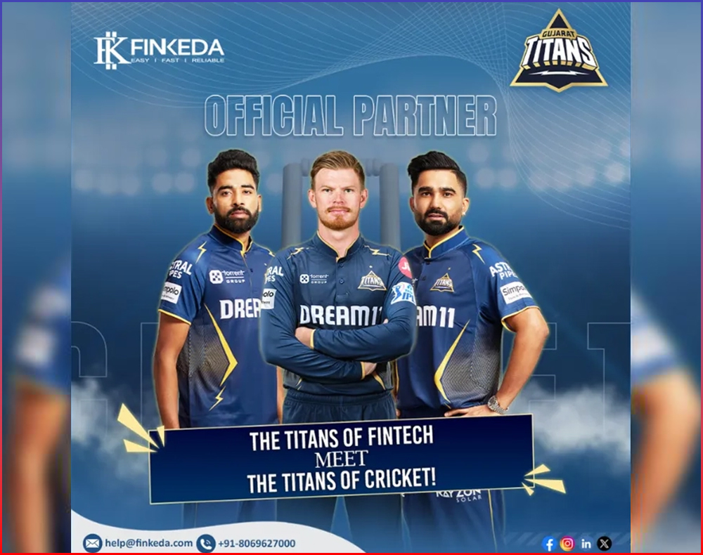 Indiantelevision – Fintech hits a six as Finkeda partners with Gujarat Titans this season