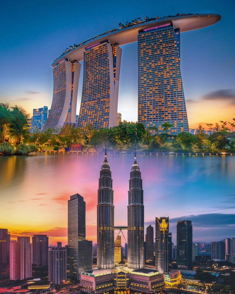 Singapore and Malaysia