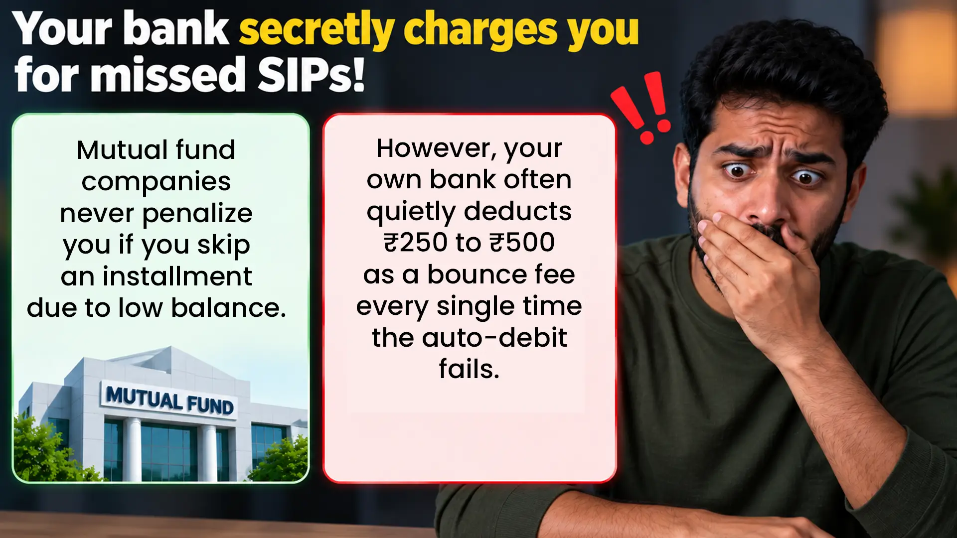 SIP Payment Failure and Bank Charges