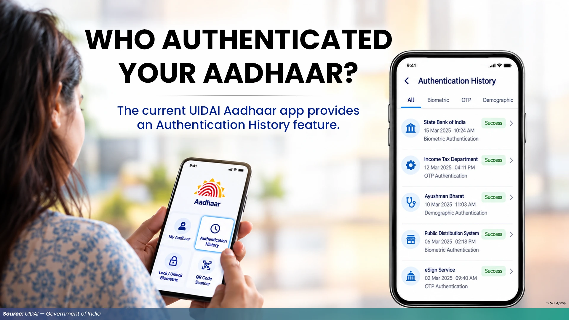 Aadhaar Authentication History Feature in UIDAI App