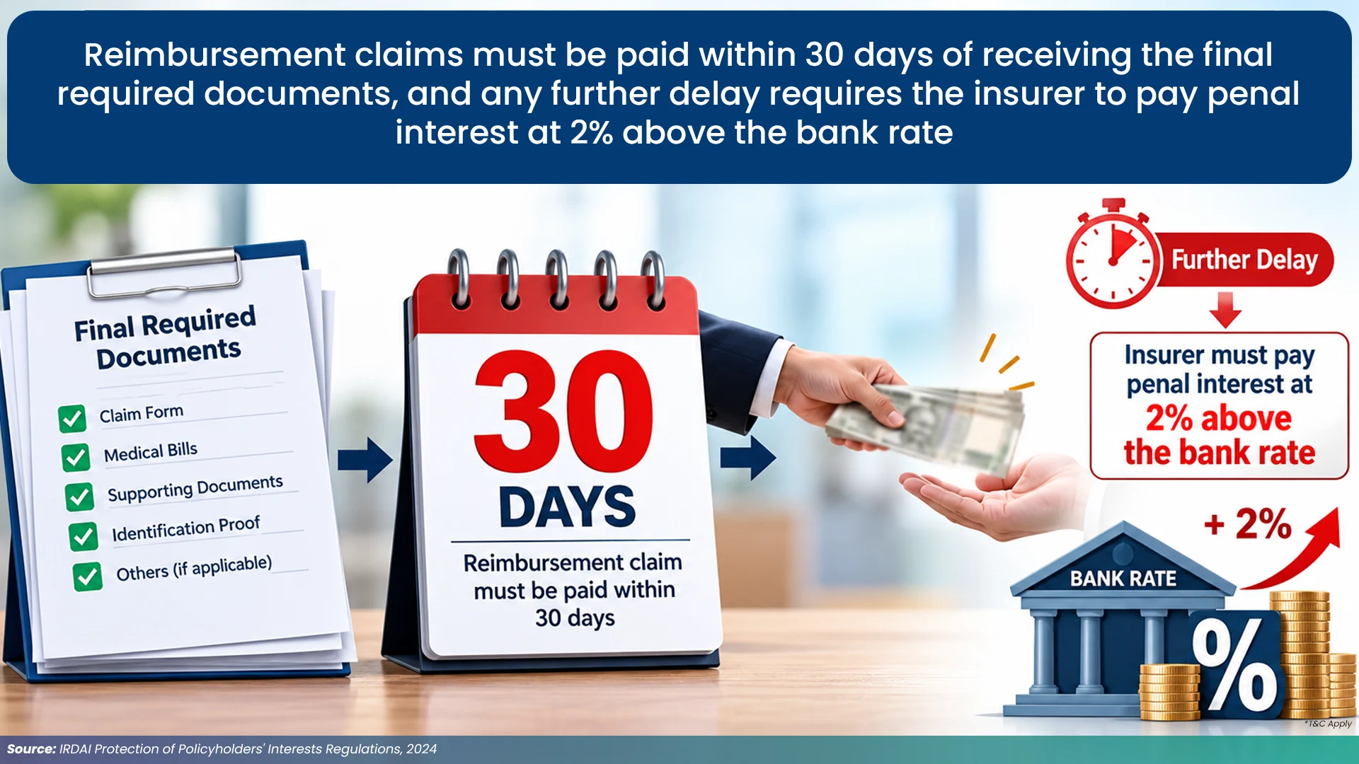 Health Insurance Reimbursement Claim Settlement Within 30 Days